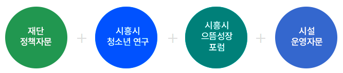 재단 정책자문 + 시흥시 청소년 연구 + 시흥시 으뜸 성장 포럼 + 시설 운영자문